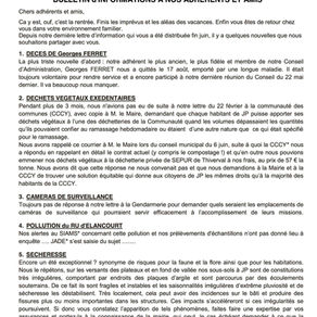 Bulletin de A.D.E.E. concernant le PLU, important !