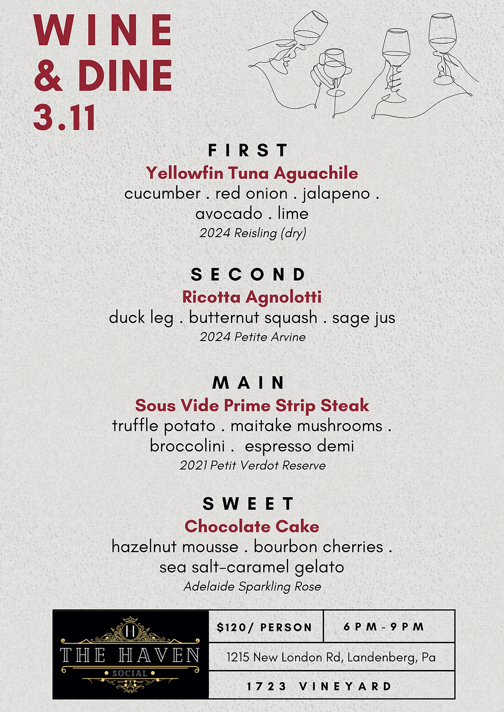 1723 Vineyard Wine Dinner