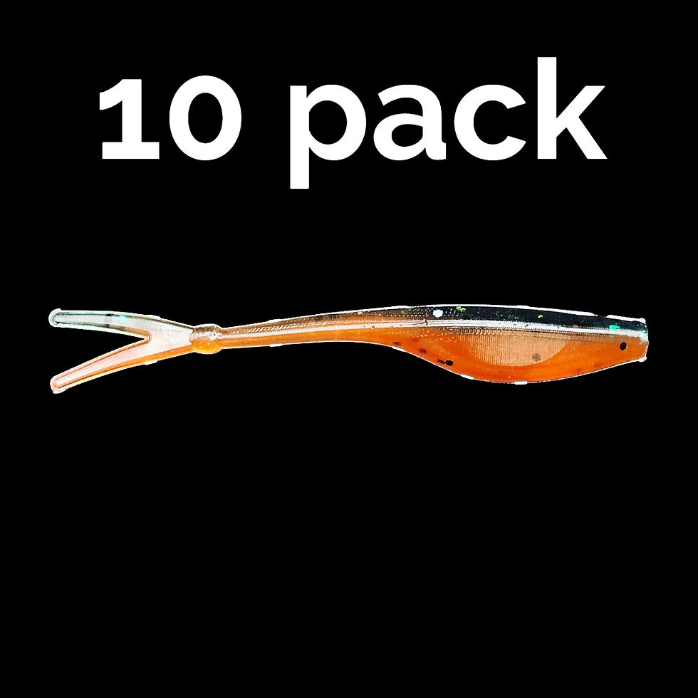 Thumbnail: The River RIG split tail minnow by Bent Rod Fishing in the custom color Bluegill