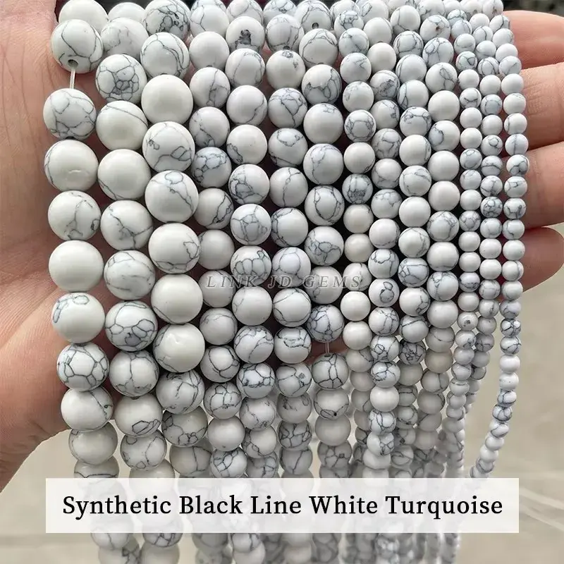 Thumbnail: Natural Stone Beads 4 6 8 10mm Tourmaline Jade Jaspers Round Loose Spacer for