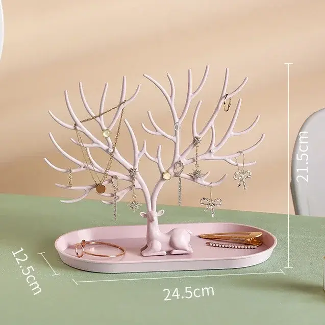 Thumbnail: Jewelry Display Stand Tray Tree Storage Racks Earrings Necklaces Rings Jewelry