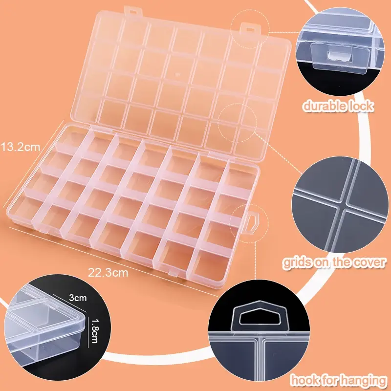 Thumbnail: Transparent Storage Container Jewelry Box Clear Plastic Organizer Box Empty