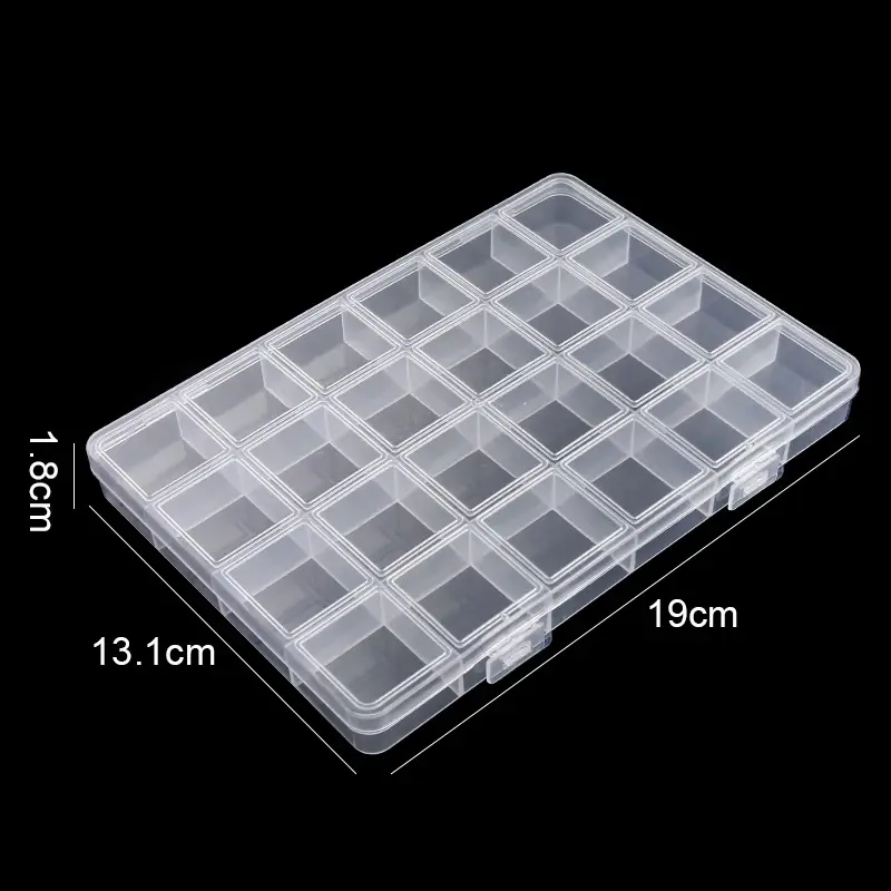 Thumbnail: Transparent Storage Container Jewelry Box Clear Plastic Organizer Box Empty