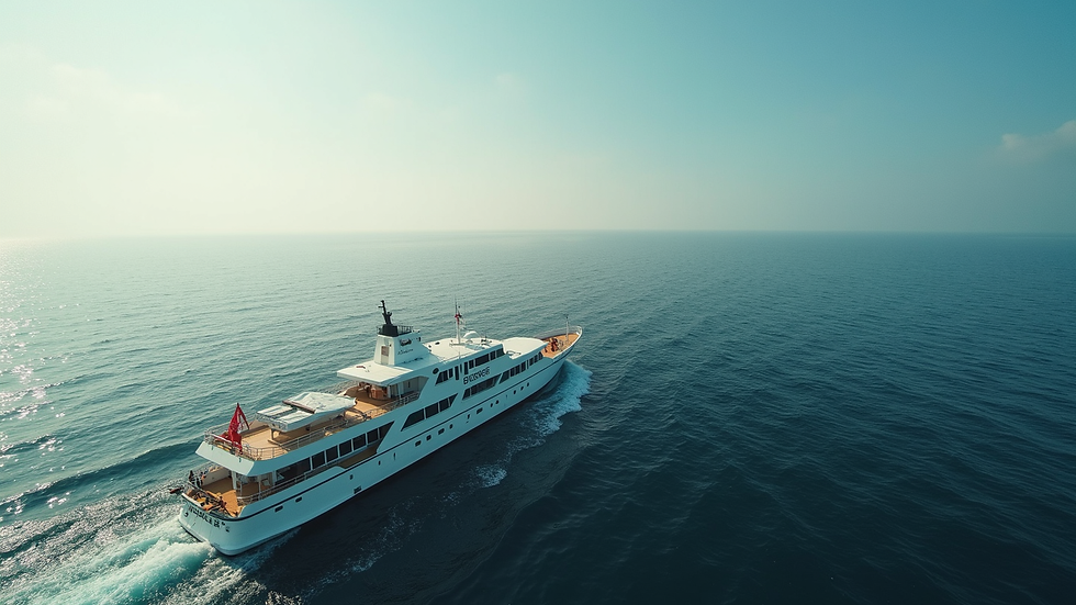 Vista panorámica de un barco carguero navegando en alta mar con contenedores en cubierta