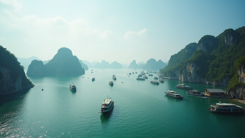 Vista aérea del puerto de contenedores en Vietnam con barcos y grúas