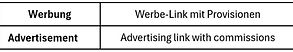 Werbung Hinweisschild