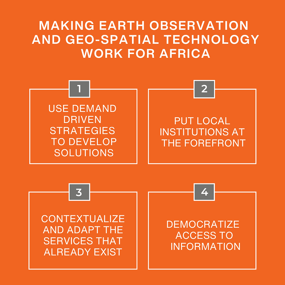Making earth observation and geo-spatial technology work for Africa