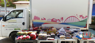 Passeio ciclístico da PM arrecadou mais de 300 Kg de alimentos