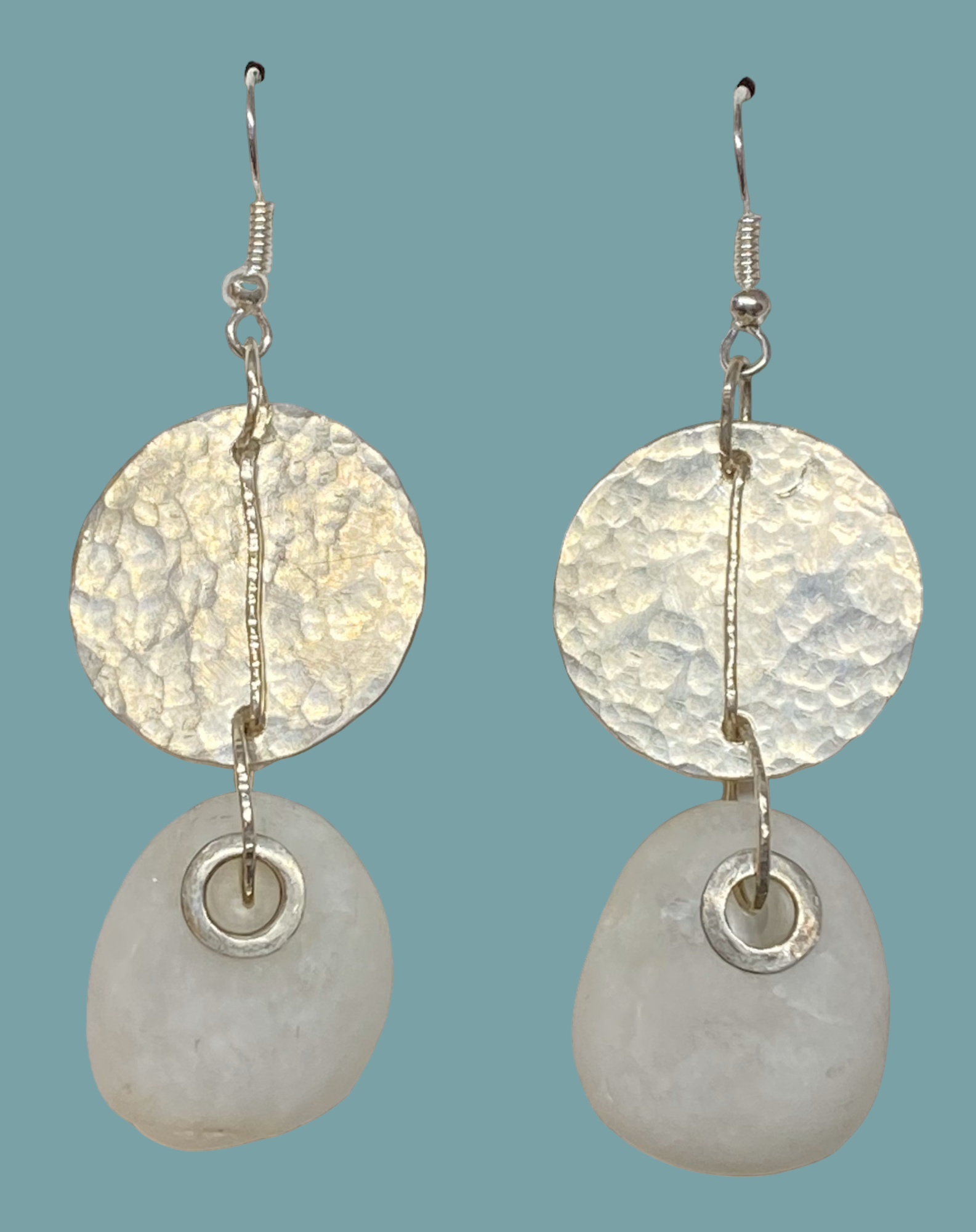 Quartz and hammered sterling disc