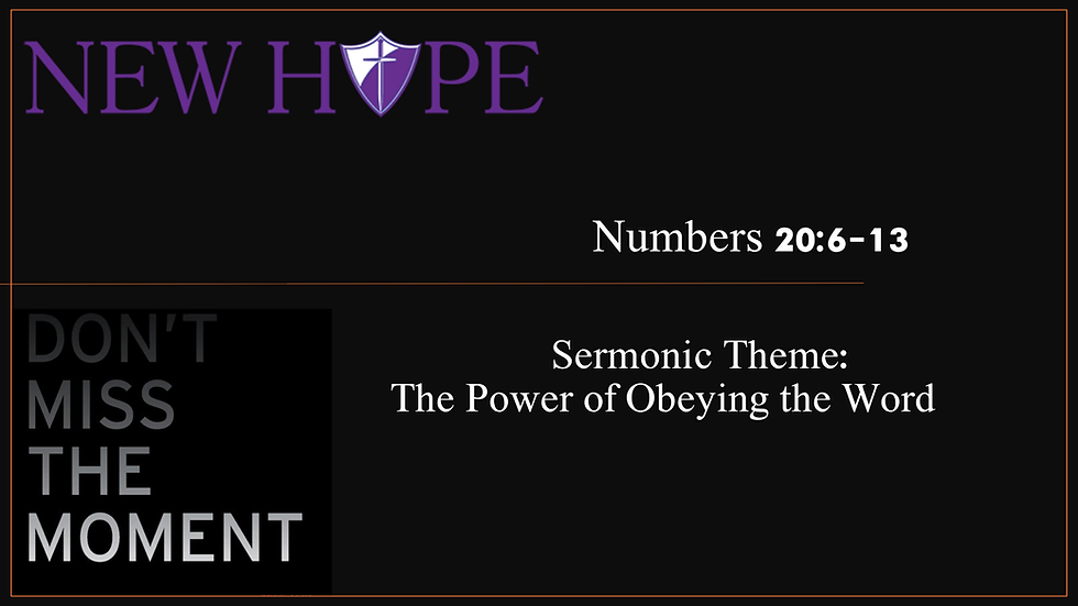 SERMON NOTES 6.7.26
