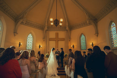 Catholic golden wedding in a church in colorado