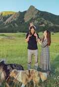 boulder Colorado family photos with dogs and baby