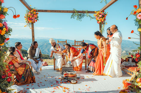 Indian wedding in the mountains of colorado colorful