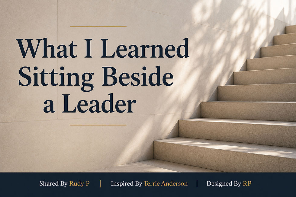 What I Learned Sitting Beside a Leader