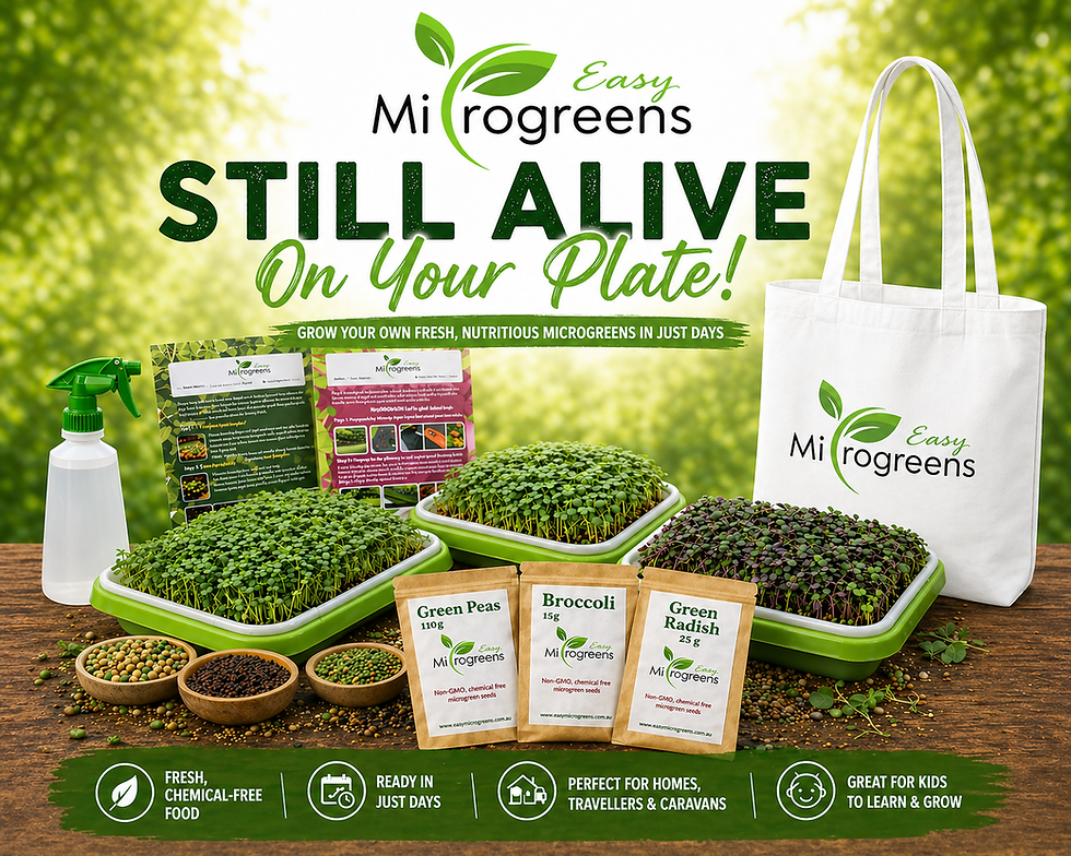 Thumbnail: Easy Microgreens starter kit with fresh growing microgreens