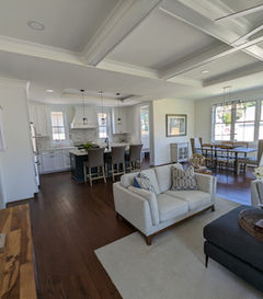 Open Concept, tray ceilings, lighted ceilings, custom floors