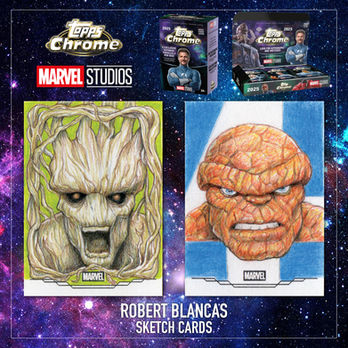 Topps Chrome Marvel Studios Groot and Thing by Robert Blancas