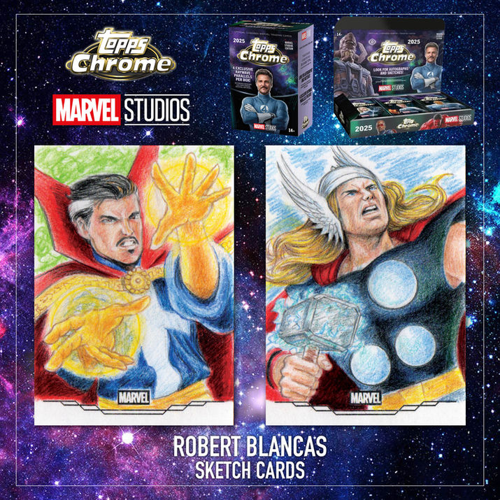 Topps Chrome Marvel Studios Dr. Strange and Thor by Robert Blancas