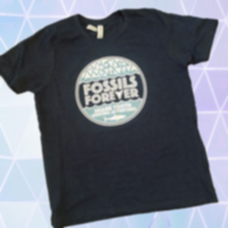 Youth Fossils Forever Logo Tshirt - Navy Blue