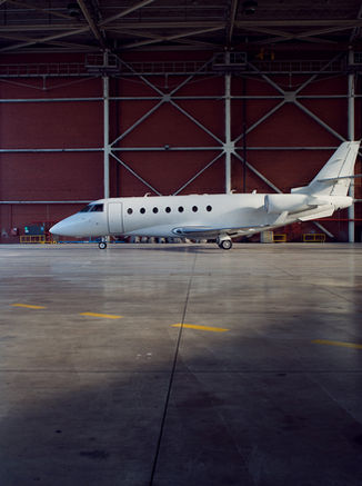 Plane in hangar