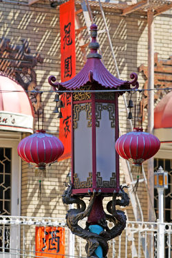 Lámpara de la calle de Chinatown
