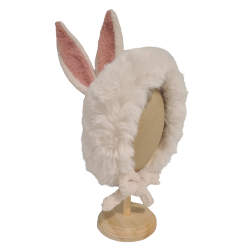 Lola Bunny Ear Fur Knit Hat With Ties | Oxford & Bo