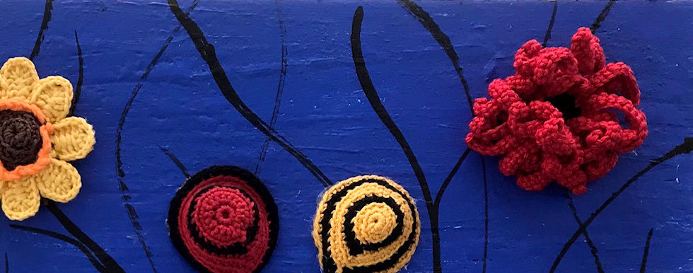 Handcrafted crochet flowers