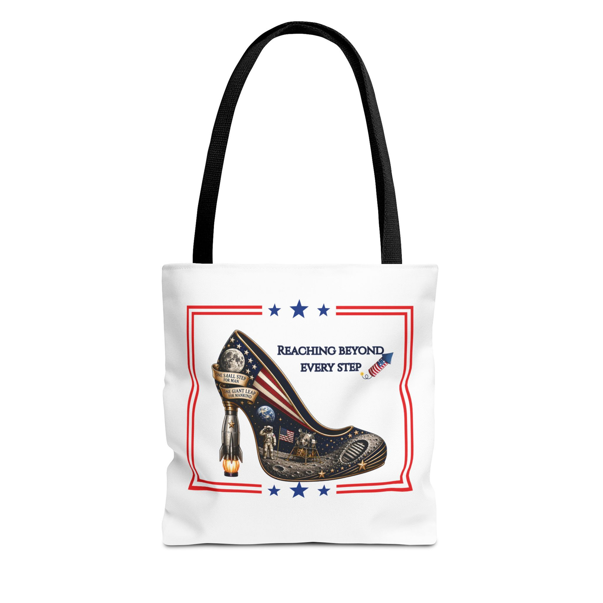 The Giant Leap Heel™ | America Through Heels™ Patriotic Space Exploration Tote
