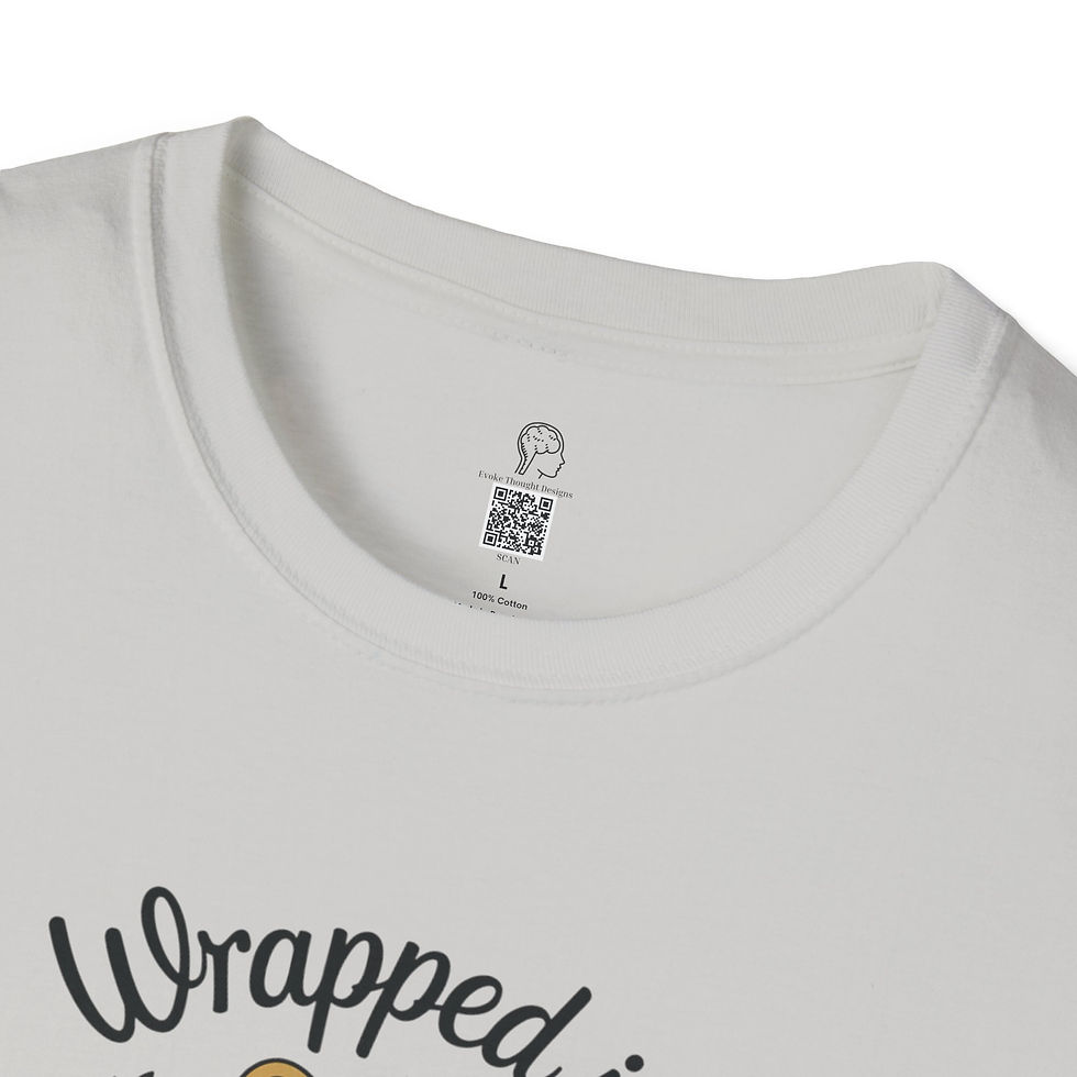 Thumbnail:  "Wrapped in Gratitude" Unisex T-Shirt  A Great Corporate Employee Gift