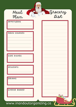 Christmas Grocery List Checklist