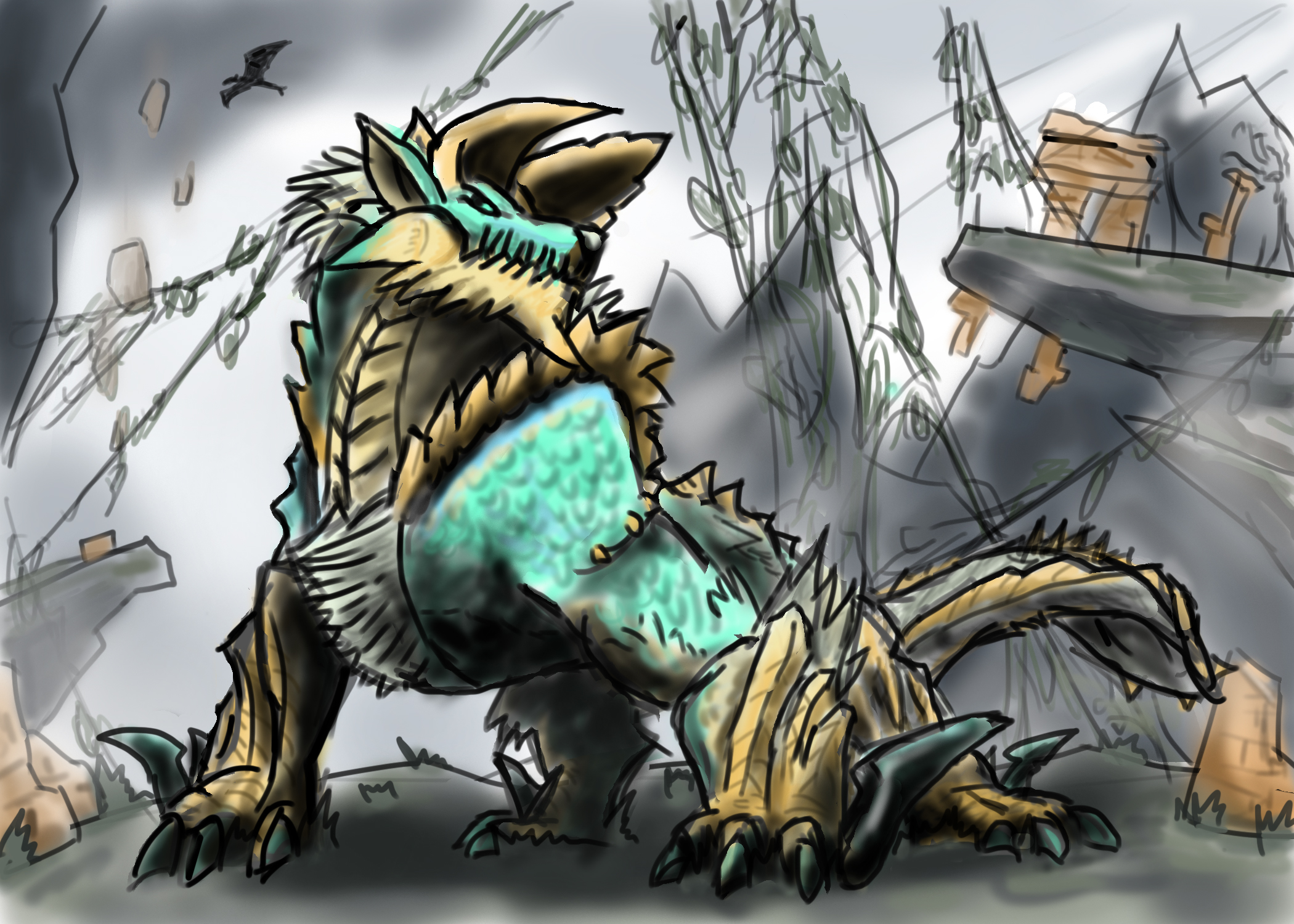 Zinogre from Monster Hunter.