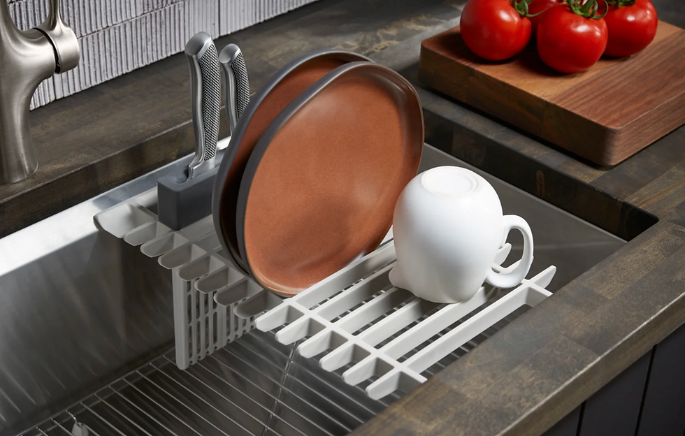 Thumbnail: Kohler Tempered 32-1/4" Undermount Single Basin Stainless Steel Workstation Kitc