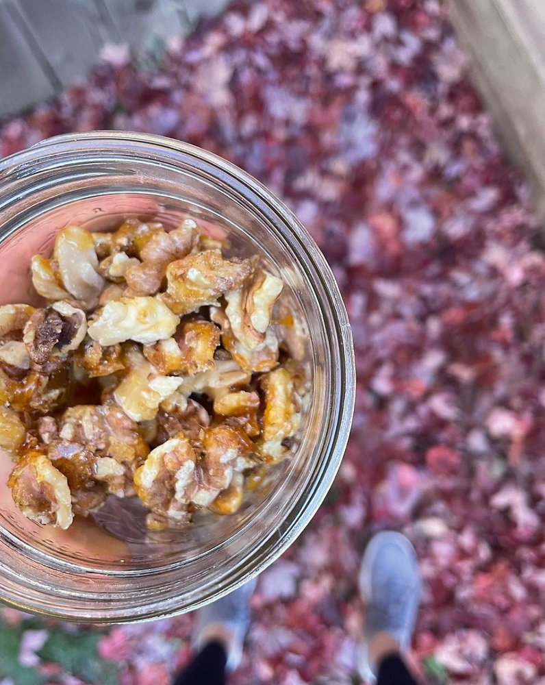 Easy Candied Spiced Walnuts