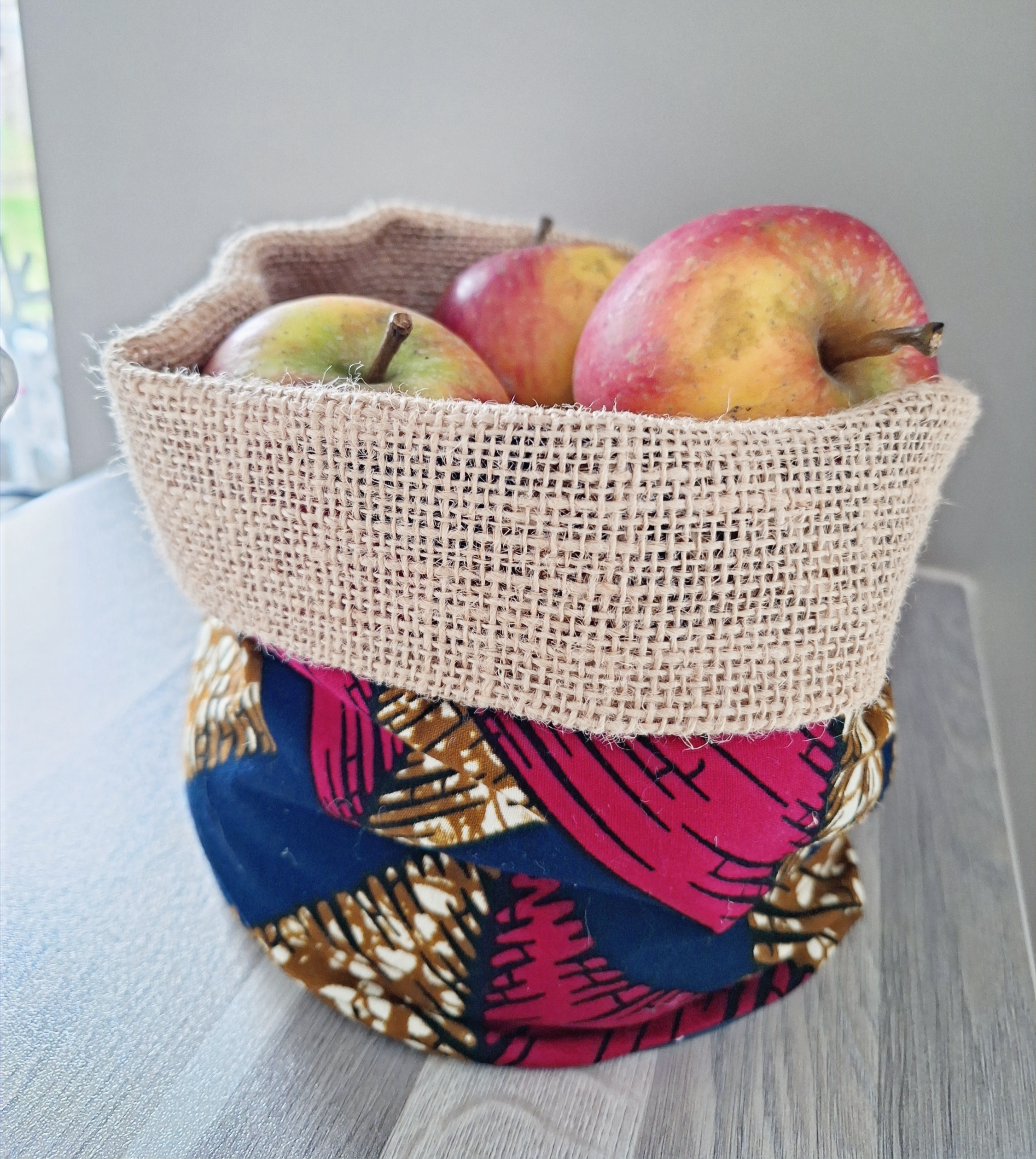 Basket "Fill me with joy" indigo-red