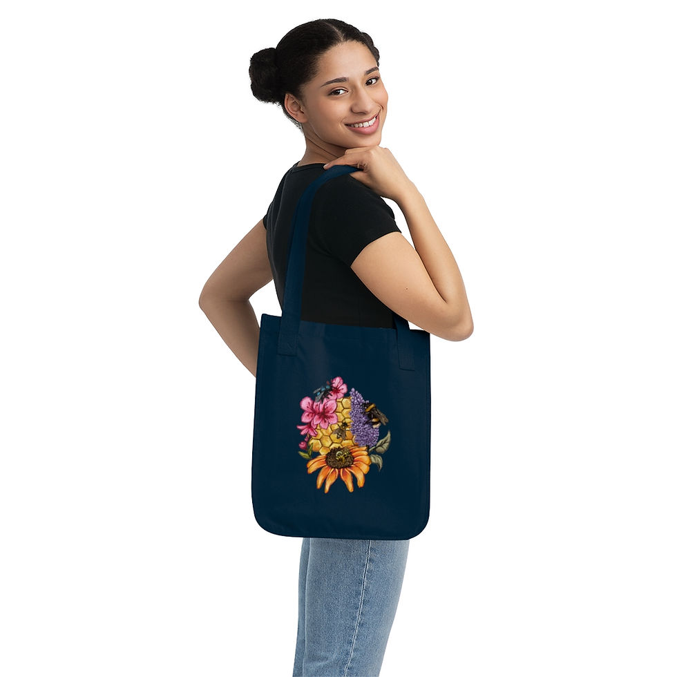 Thumbnail: Pollinator Organic Canvas Tote Bag
