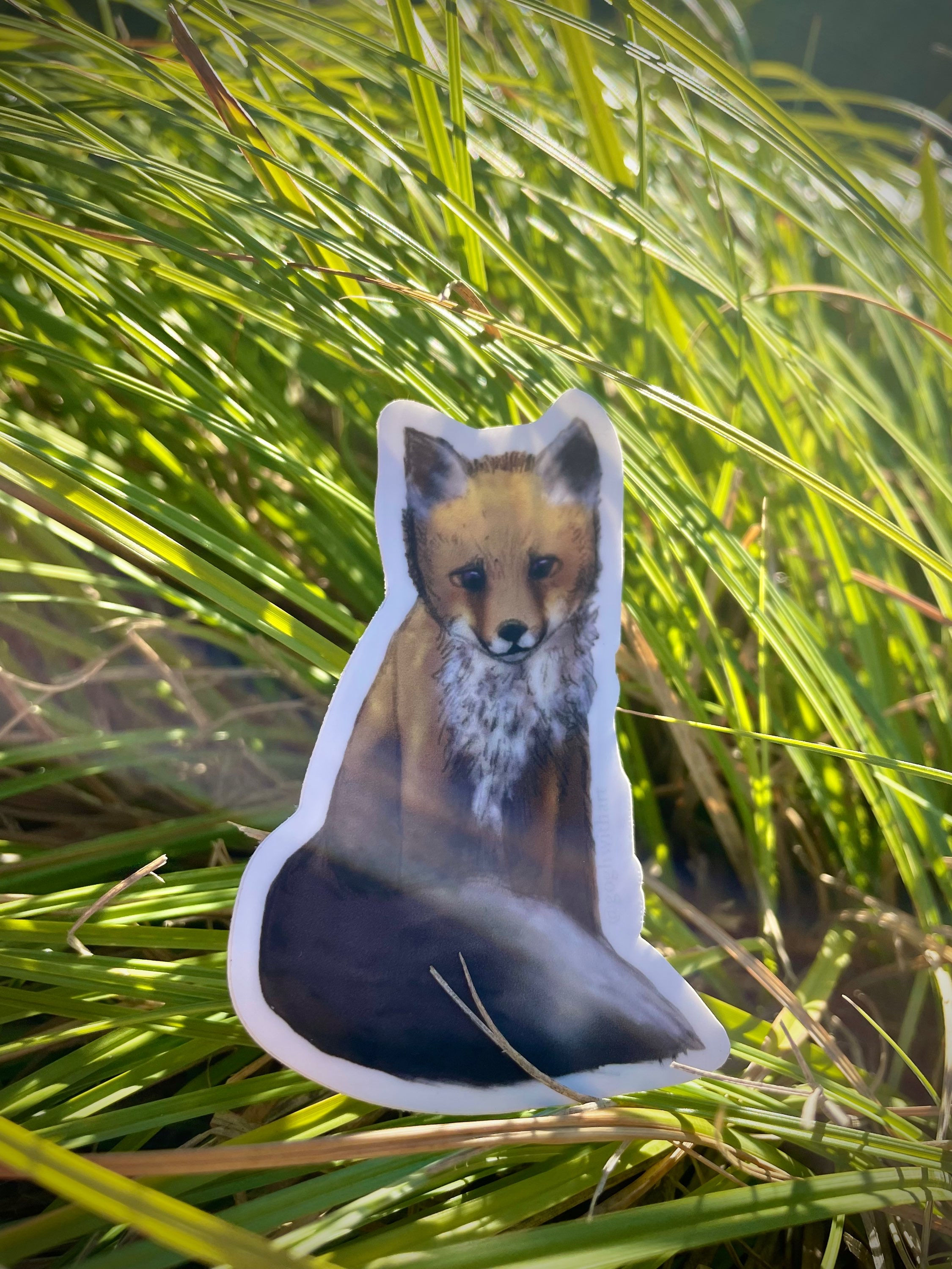 fox pup sticker