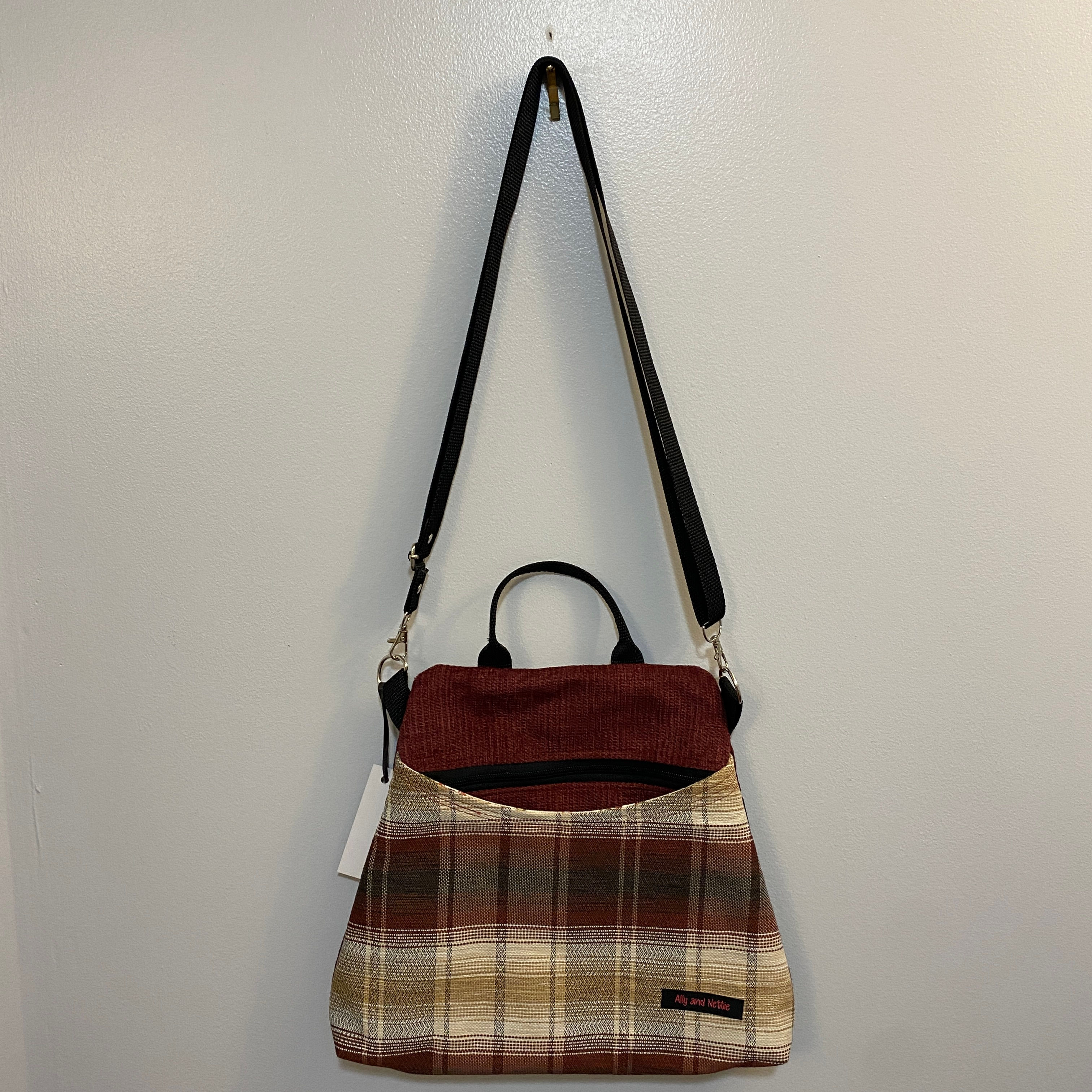 Crossbody - Merlot Plaid