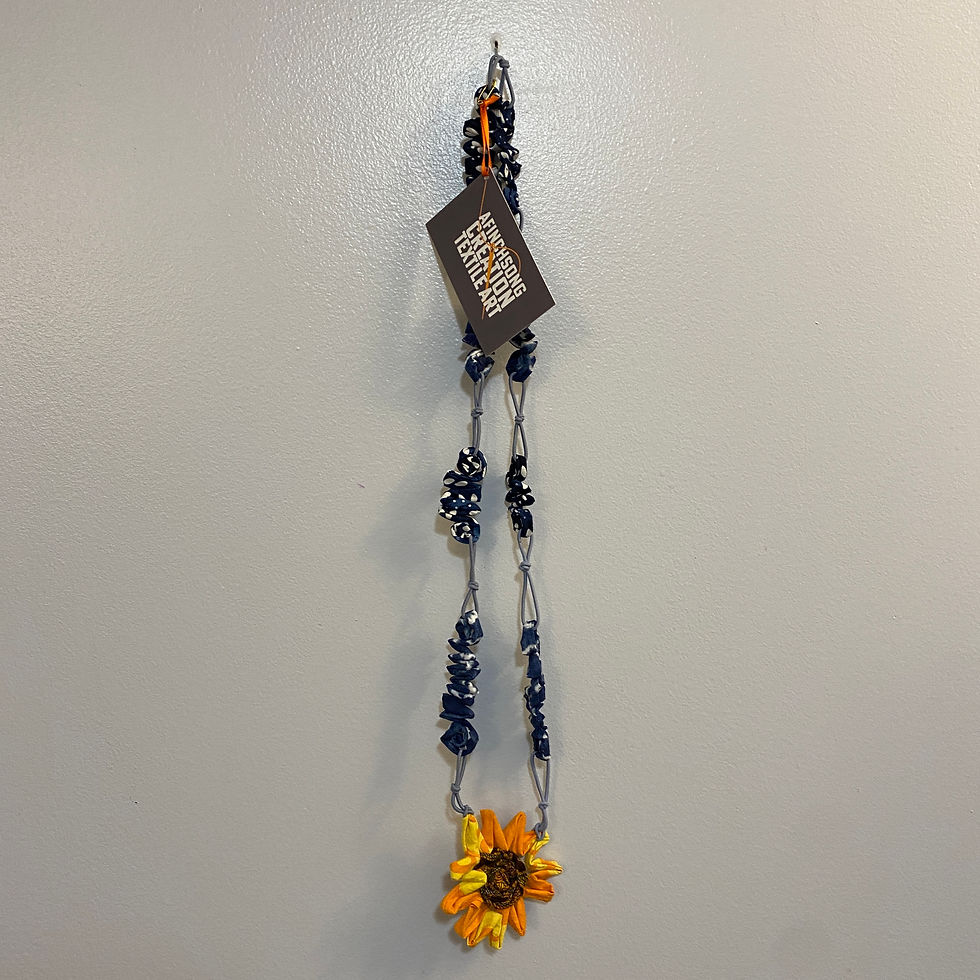 Thumbnail: Fabric Flower Necklace