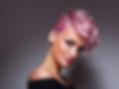 woman with pink coloured hair