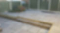 paving in a garden with steps
