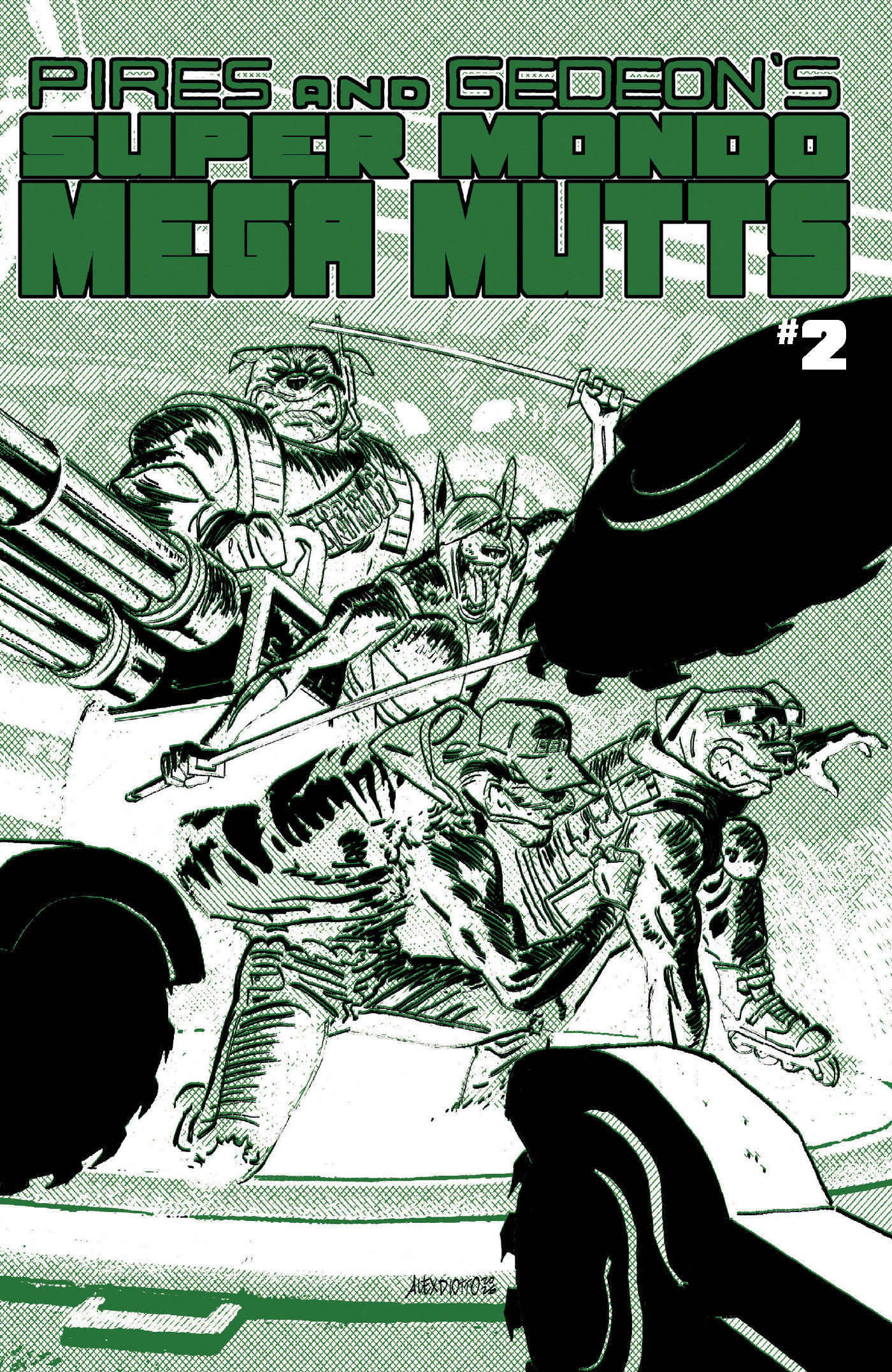 Super Mondo Mega Mutts #2 Cvr B Diotto Homage Var