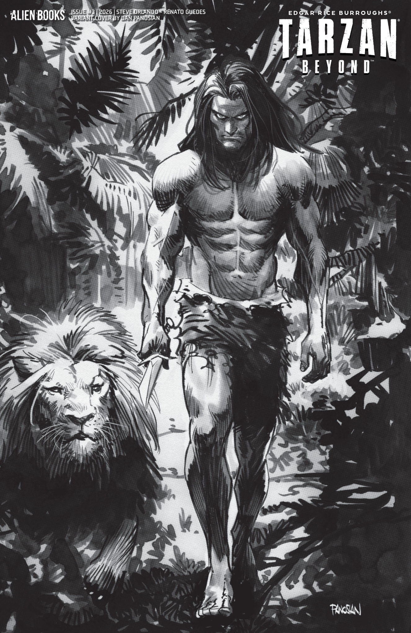 Tarzan Beyond #3 Var D (Panosian B&w)