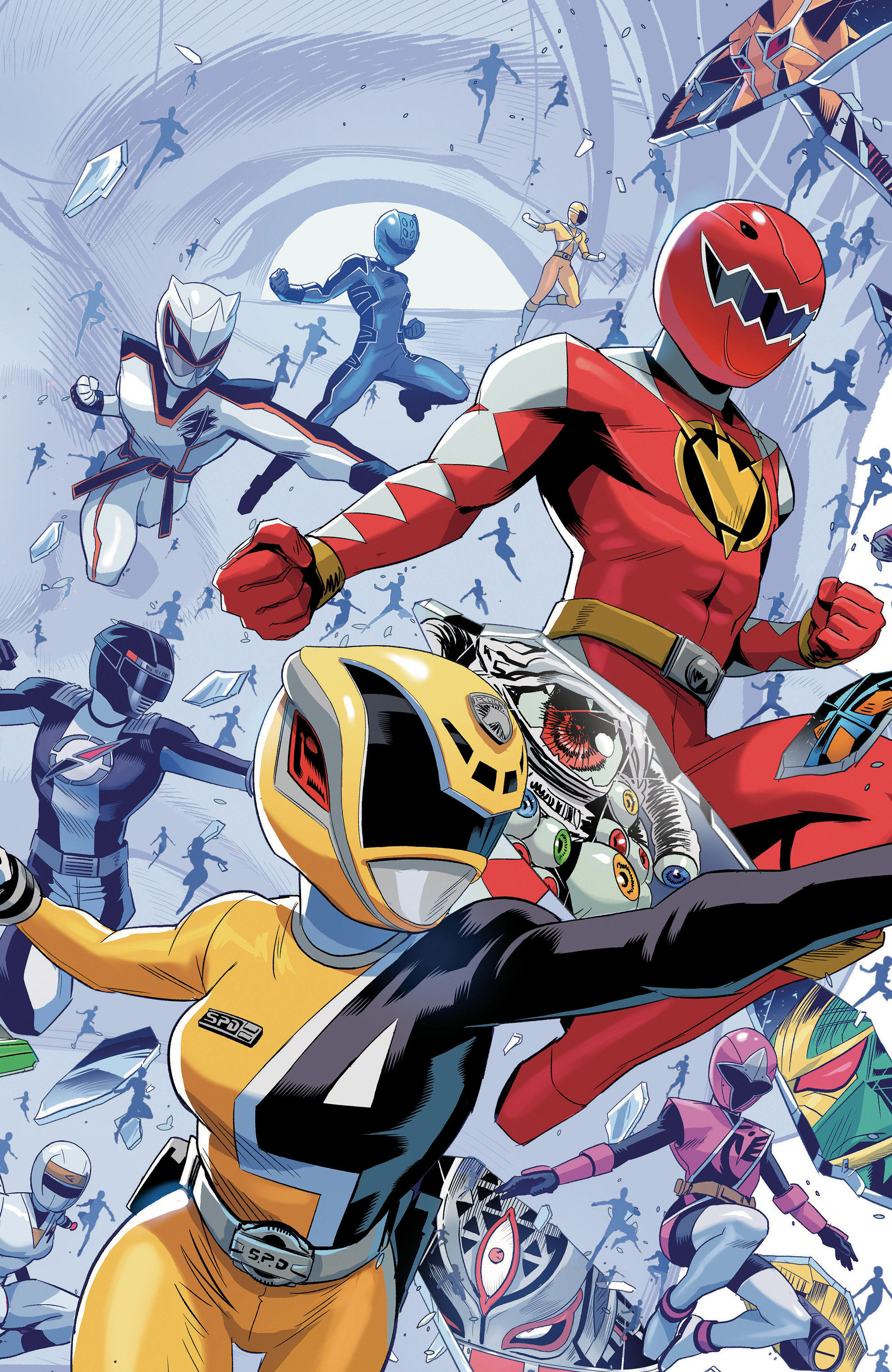 Power Rangers Unlimited #3 C Every Ranger Ever CS Connecting Var (Full Art)