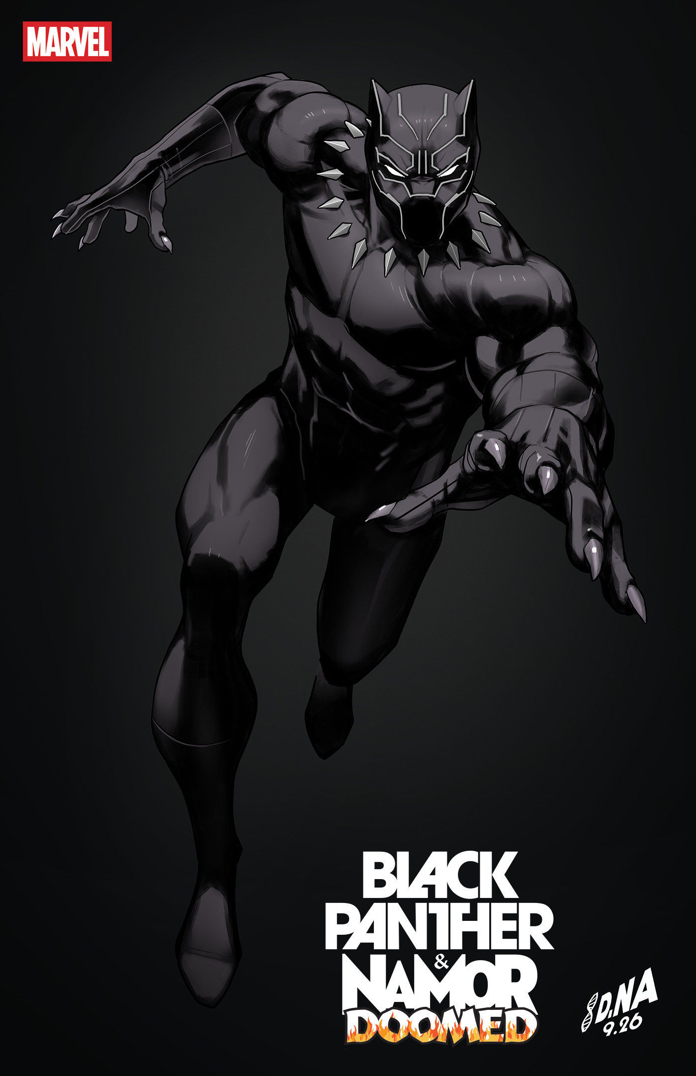 Black Panther/Namor: Doomed #4 Nakayama Color Block Black Var