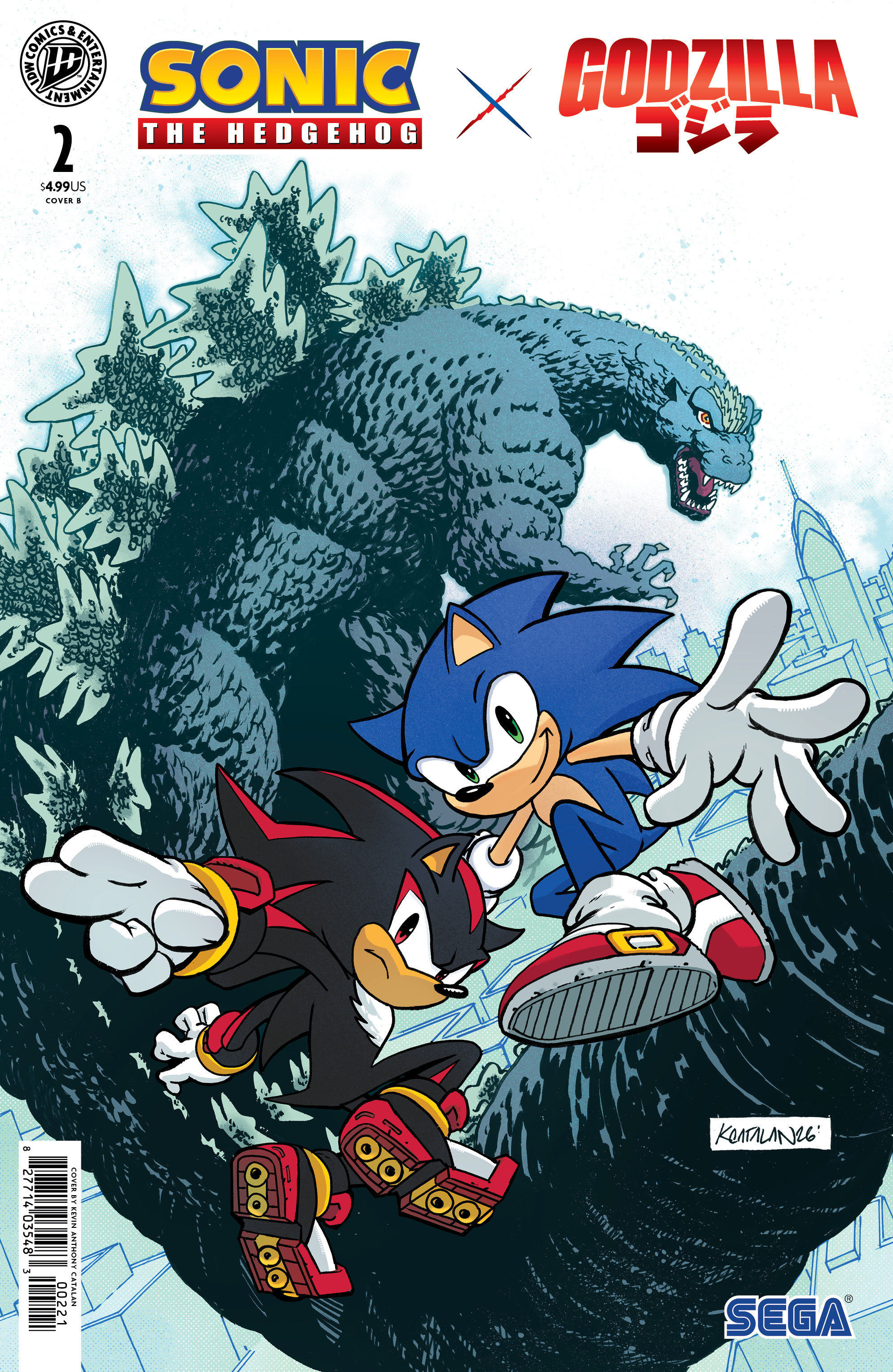 Sonic the Hedgehog X Godzilla #2 Var B (Catalan)