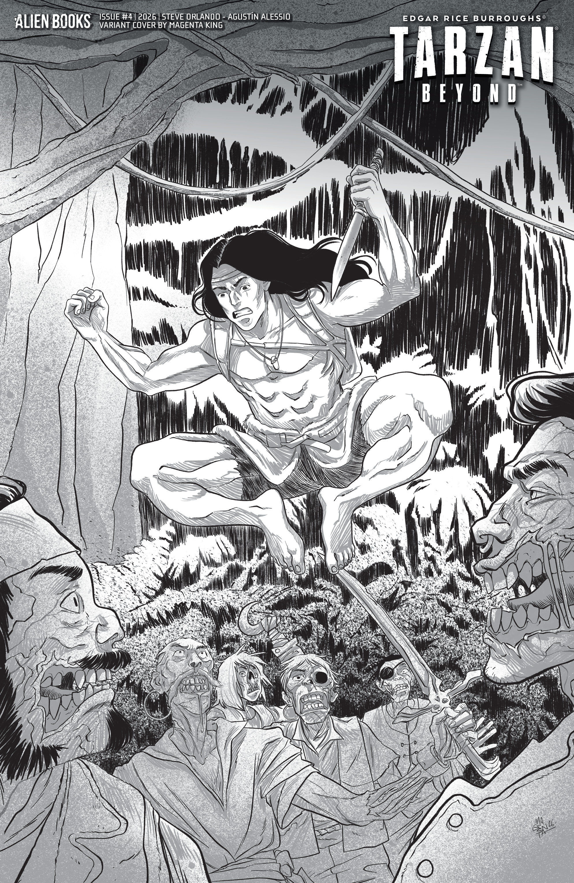 Tarzan Beyond #4 Var D (King B&w)