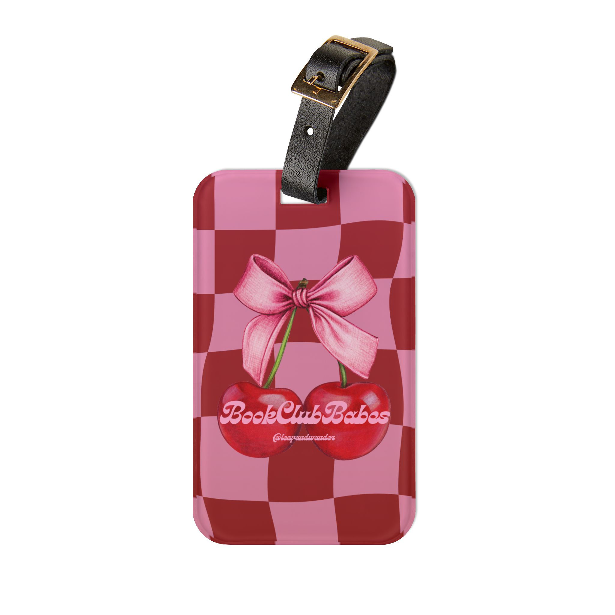 Cherry Bow BookClubBabes Luggage Tag