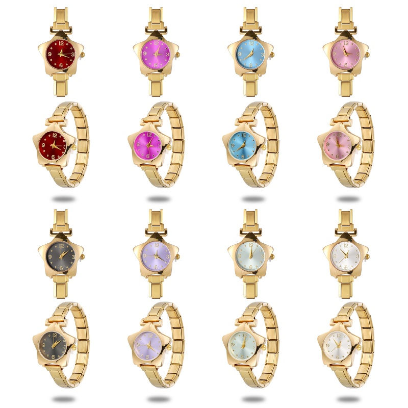 Thumbnail: Stainless Steel Star Charm Watch Bracelet