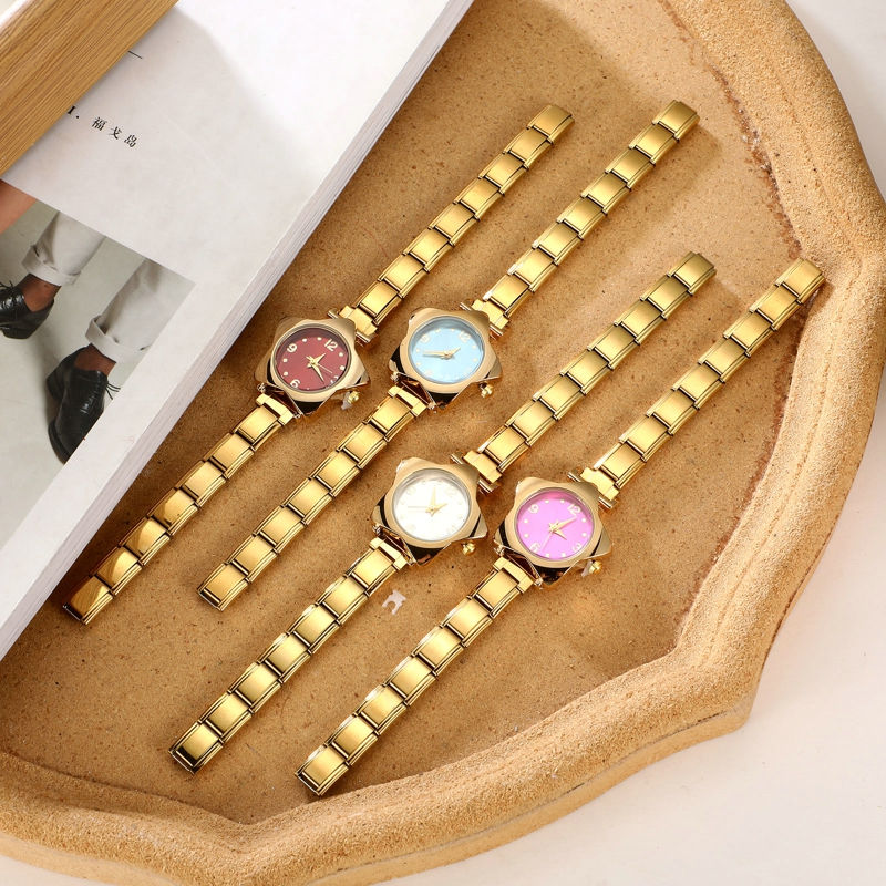 Thumbnail: Stainless Steel Star Charm Watch Bracelet