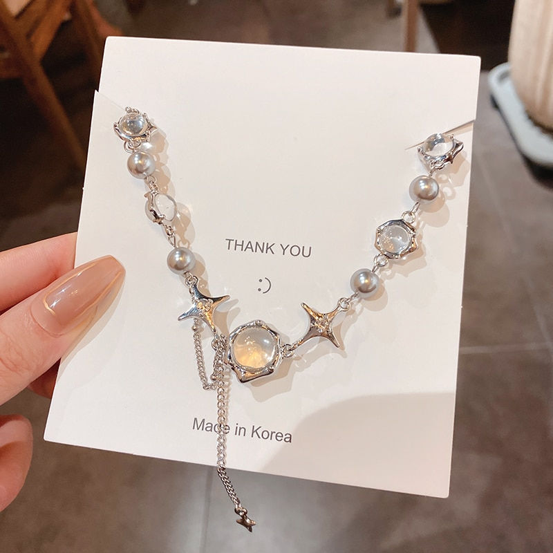 Thumbnail: Fairy Glass Opal Star Choker Necklace